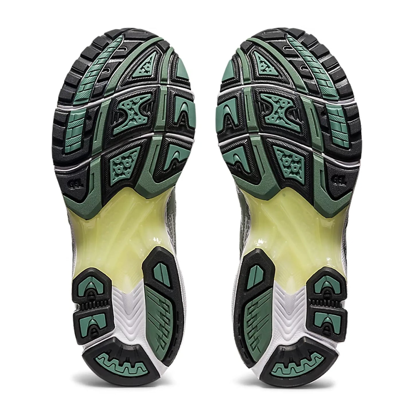 Sole View of ASICS Gel-Kayano 14 White Slate Grey 1201A019-107