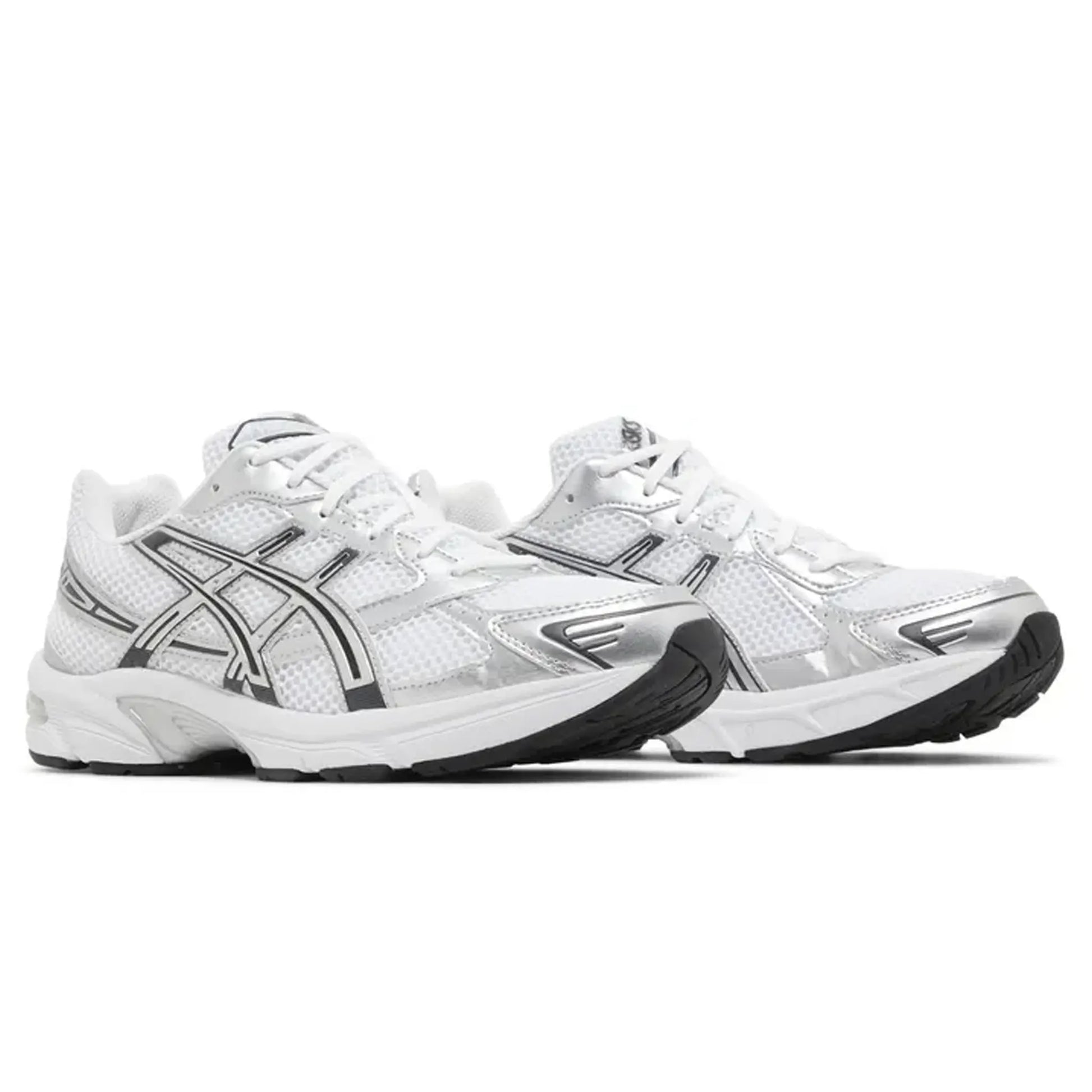 Front side view of ASICS Gel-1130 White Pure Silver