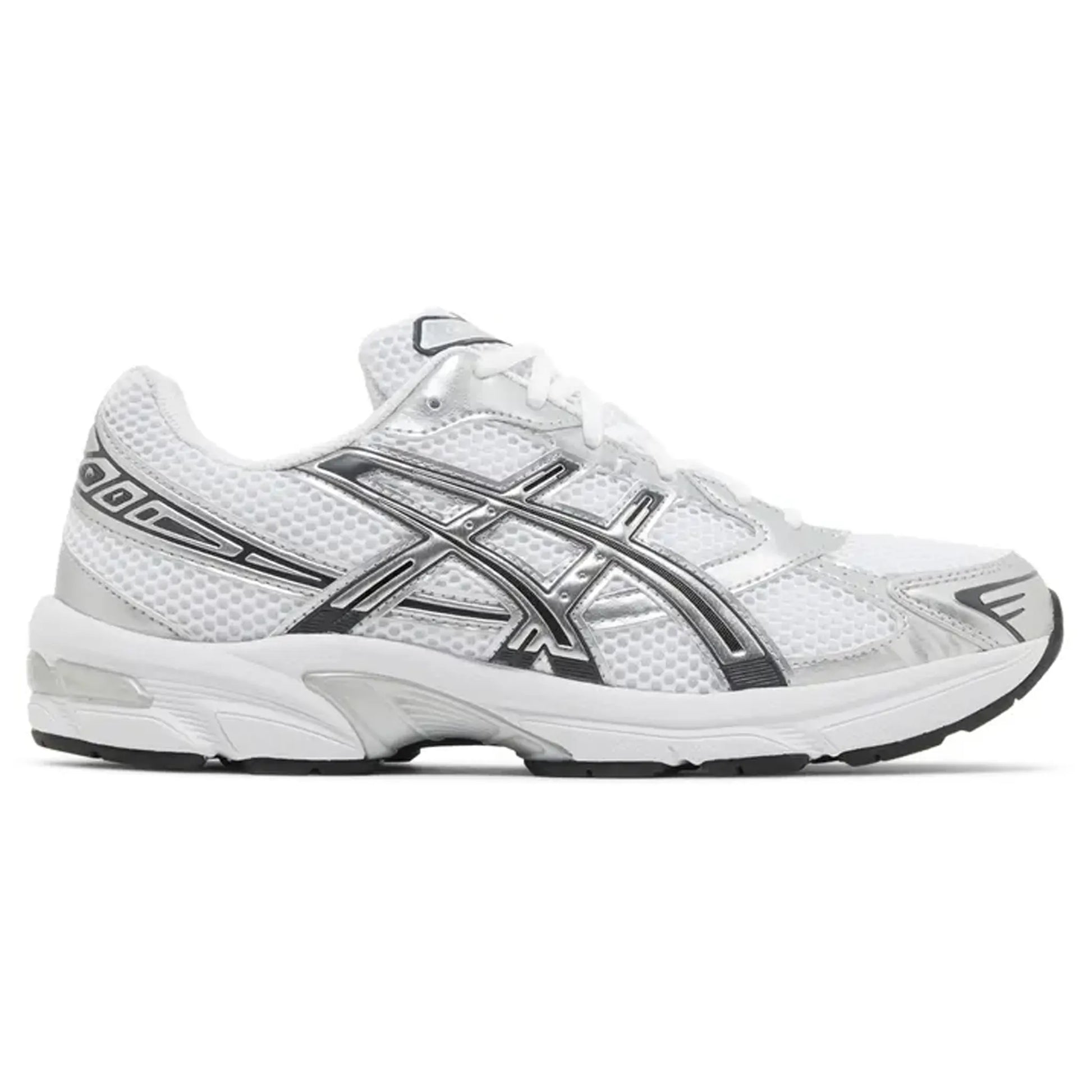 Side view of ASICS Gel-1130 White Pure Silver