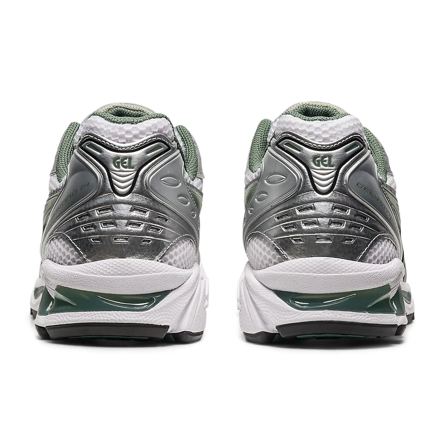 Back View of ASICS Gel-Kayano 14 White Slate Grey 1201A019-107