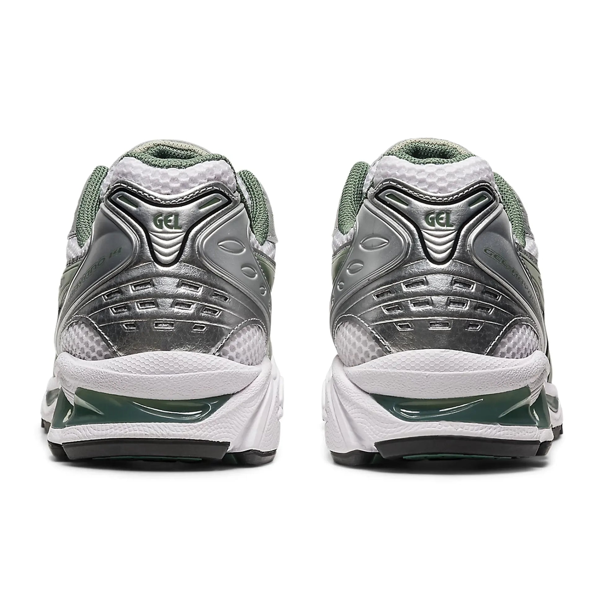Back View of ASICS Gel-Kayano 14 White Slate Grey 1201A019-107