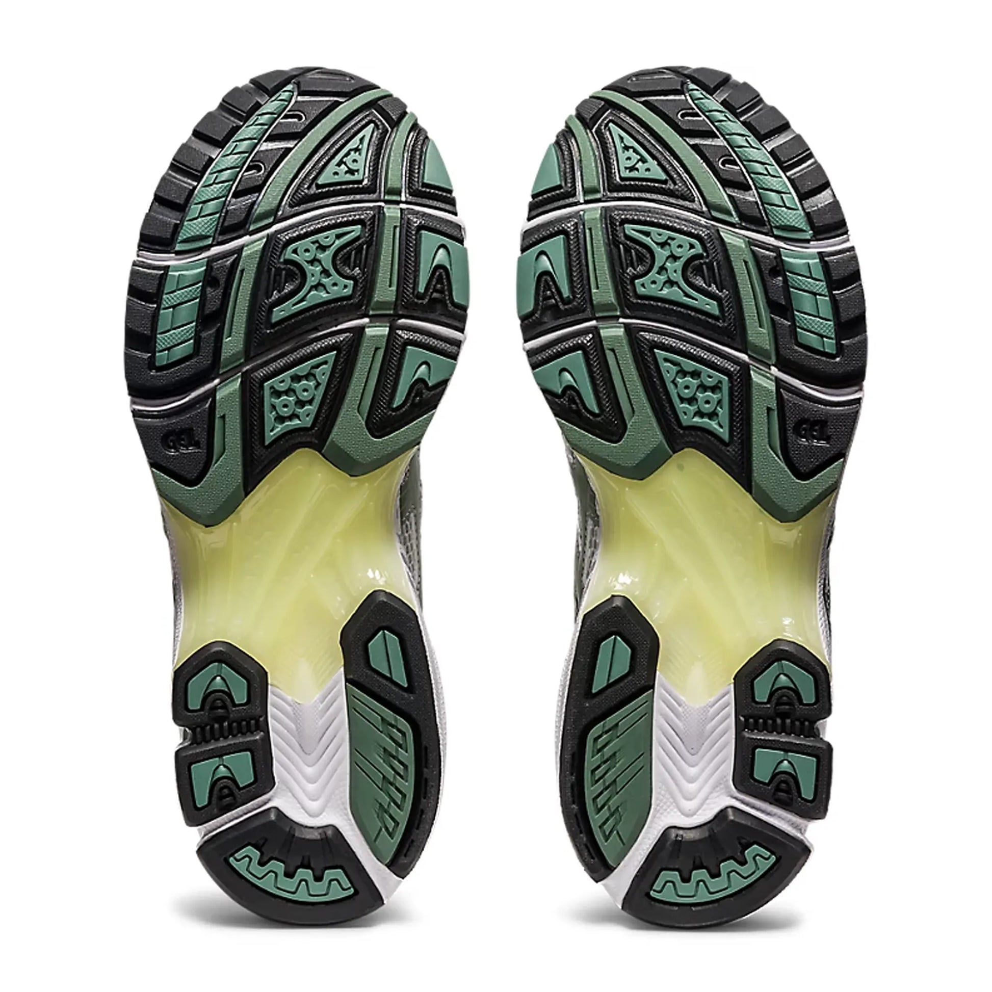 Sole View of ASICS Gel-Kayano 14 White Slate Grey 1201A019-107