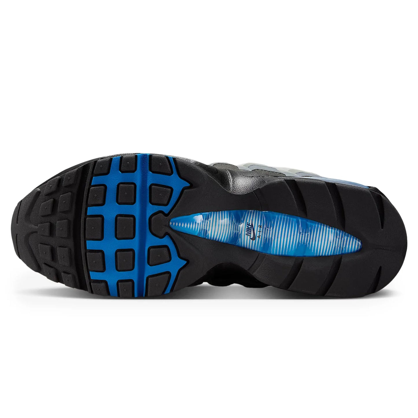 Sole View of Nike Air Max 95 OG Big Bubble Blue Spark IM7410-100
