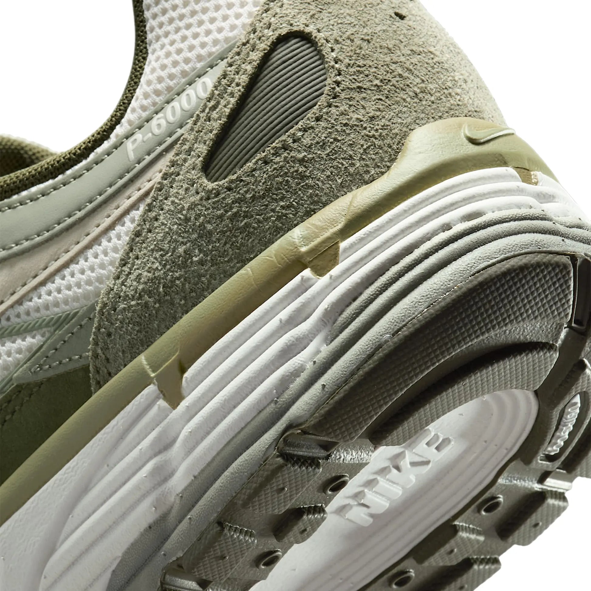 Close up of Nike P-6000 Light Army Cargo Khaki